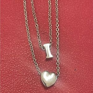 2 Silver tone metal pendant chains